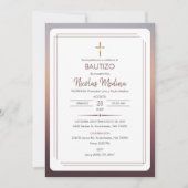 インビタシオンバウティゾエレガントミニマリスト洗礼 招待状 (正面)