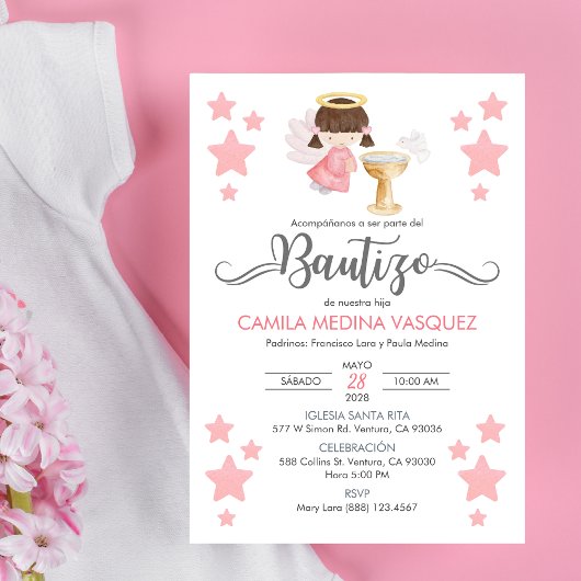 インビタシオンバウティゾエンジェルバプティスエンジェルアンドスターズ 招待状
