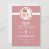 インビタシオンバウティゾガールエンジェルバプティスカソリック 招待状 (正面)