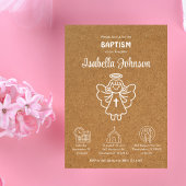 インビタシオンバウティゾキュートガールエンジェルバプテスマ 招待状