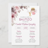 インビタシオンバウティゾキュート花ガールエンジェルバプテスマ 招待状 (正面)