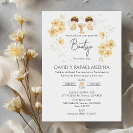 インビタシオンバウティゾニーニョスバプティスキュートツインズエンジェル 招待状