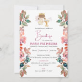 インビタシオンバウティゾフラワーガールエンジェルキュートバプテスマ 招待状 (正面)