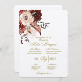 インビタシオンパラxv anos con flor 招待状 (正面/裏面)