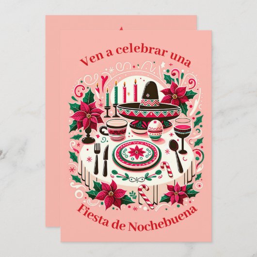 インビタシオンフィエスタデノシェブエナポインセスペインのッティア 招待状 (正面/裏面)