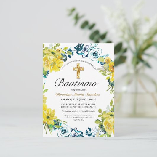 インビタシオンフローラアマリラエルモサデルバウティスモ ポストカード (スタンド正面)