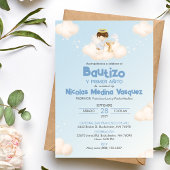 インビタシオンボーイエンジェルバプティスアンドファースト誕生日 招待状