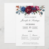 インビタシオンミニマリスタコンフロールジュエルパラボダ 招待状 (正面/裏面)