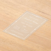 インビタシオンミニマリスタパラボダ アクリル招待状 (レイダウン)