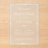 インビタシオンミニマリスタパラボダ アクリル招待状 (正面)