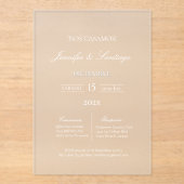 インビタシオンミニマリスタパラボダ アクリル招待状 (正面)