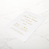 インビタシオンミニマリスタ金ゴールドフォイルパラボダ 箔招待状 (回転した状態)