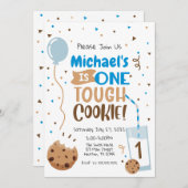 インビタシオンワンタフクッキーファースト誕生日 招待状 (正面/裏面)