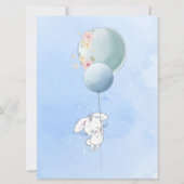 インビタシオン赤ちゃんシャワーかわいいボニー。FOR男の赤ちゃん 招待状 (裏面)