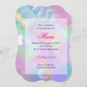 インビタシオン・デ・クンプレーニョ – Burbujas 招待状 (正面/裏面)