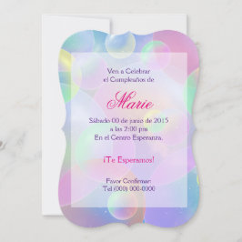 インビタシオン・デ・クンプレーニョ – Burbujas 招待状