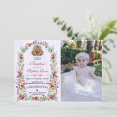 インビタスペインのシオンデバウティゾフローラバプテスマ写真 招待状 (スタンド正面)