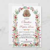 インビタスペインのシオンデバウティゾフローラバプテスマ 招待状 (正面)