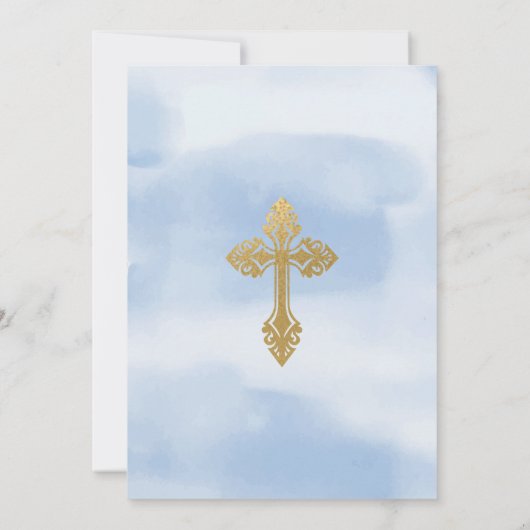 インビタスペインのシオンデバウティゾブルーウォーター色 招待状 (裏面)