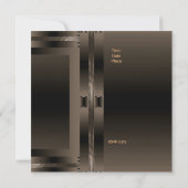 インビテーション ブラウン アート デコ (裏面)