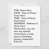 インビテーション - 60年代の色調 (裏面)