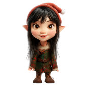 インピッシュガールクリスマス小妖精や小人ガールズフード付きスウェットシャツ