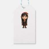 インピッシュガールクリスマス小妖精や小人クラフトギフトラベル ギフトタグ (正面)