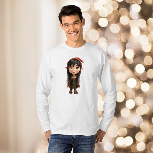 インピッシュガールクリスマス小妖精や小人メンズティー Tシャツ