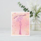 インピンかわいらしクベビーシャワー招待状 招待状 (スタンド正面)