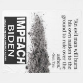 インピーチバイデン氏 フリースブランケット (正面(横))