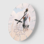 インフィニティとエキゾンド·ラブ·カップルズ·バレンタインデー ラージ壁時計 (傾斜)