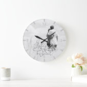 インフィニティとエキゾンド·ラブ·カップルズ ラージ壁時計 (ホーム)