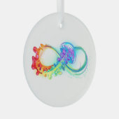 インフィニティとレインボークラゲ ガラスオーナメント (正面右)