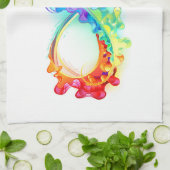 インフィニティとレインボークラゲ キッチンタオル (折り畳み)