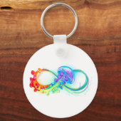 インフィニティとレインボークラゲ キーホルダー (正面)