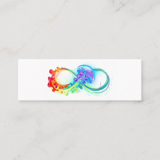 インフィニティとレインボークラゲ スキニー名刺 (正面)