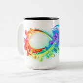 インフィニティとレインボークラゲ ツートーンマグカップ (正面左)