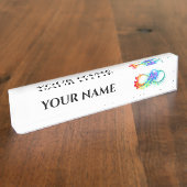 インフィニティとレインボークラゲ デスクネームプレート (側面)