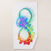 インフィニティとレインボークラゲ バスタオル (バスタオル)