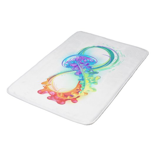 インフィニティとレインボークラゲ バスマット (アングル)