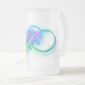 インフィニティとレインボークラゲ フロストグラスビールジョッキ (正面右)