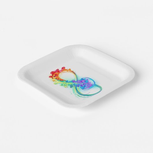 インフィニティとレインボークラゲ ペーパープレート (傾斜あり)