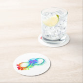 インフィニティとレインボークラゲ ラウンドペーパーコースター (インサイチュ)