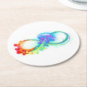 インフィニティとレインボークラゲ ラウンドペーパーコースター (アングル)