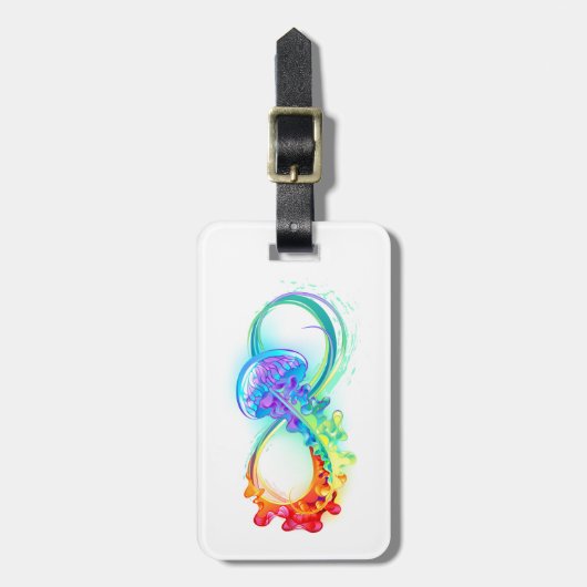 インフィニティとレインボークラゲ ラゲッジタグ (正面縦)