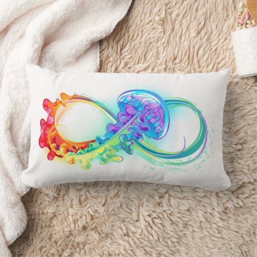 インフィニティとレインボークラゲ ランバークッション (ブランケット)