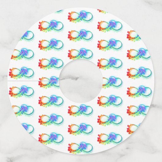 インフィニティとレインボークラゲ ワイングラスタグ (正面)