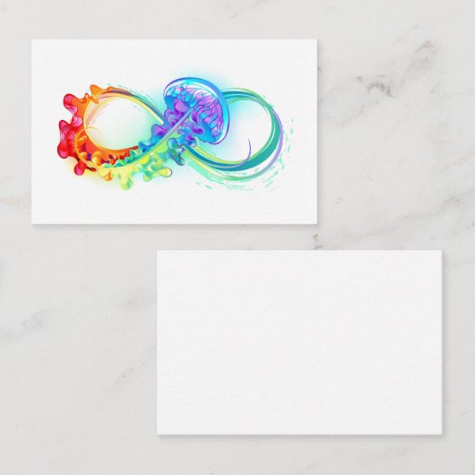 インフィニティとレインボークラゲ 名刺 (正面/裏面)