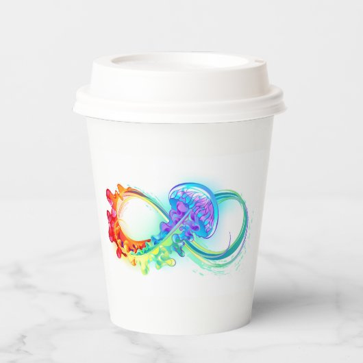 インフィニティとレインボークラゲ 紙コップ (正面)