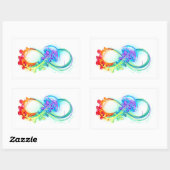 インフィニティとレインボークラゲ 長方形シール (シート)